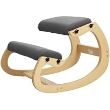 Ergonomic Kneeling Chair,Adjustable Height Rocking Knee Chair Posture Chair Thickened Wood Student Studying Upright Posture Chair,258lbs Capacity Rocking Knee Chair for Home Office Gift 1 Set