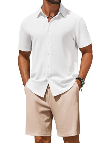COOFANDY 2-Piece Set Casual Summer