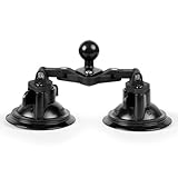 FPN Dual Suction Cup Mount Base with 1-Inch Ball, Compatible with RAM Mounts B Size Double Socket Arms & 25mm Ball Systems
