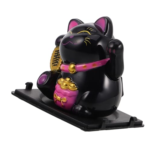 Garneck Gatto della Fortuna Che Saluta Statua di Gattino Cinese Decorazione per Auto Accessori di Cruscotto Ornamento di Gatto da Donna Portafortuna per Interni di Auto