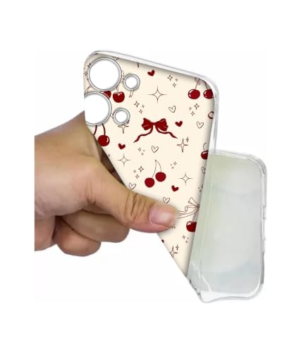 Image of Cherry Charm Printed Silicon Soft TPU Back Case Cover Compatible with Vivo Y05 5G / Y11 5G / Y21 5G