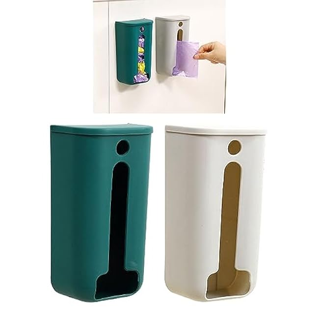 Trash Bag Holder Wall Mounted Trash Bag Dispenser Holder Garbage Bag Holder Plastic Bags Shopping Bag Container Garbage Bag Container Organizers