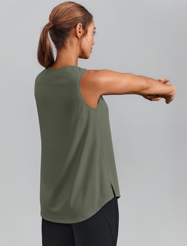 Image of PINSPARK Workout Tank Tops for Women UPF 50+ Side Slits Athletic Gym Shirt