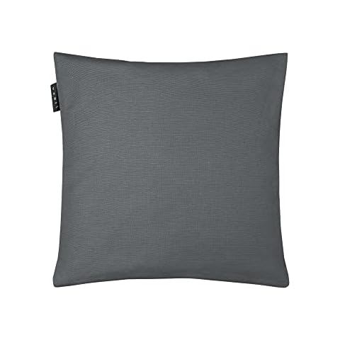 LINUM ANNABELL Cushion Cover 40x40 cm, 100% Cotton, Machine Washable, Granite Grey Cover