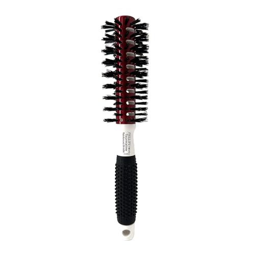 Phillips Brush Tourmaline Monster Vent 6 Professional Hair Brush (2.25” Diameter Barrel) - Vented Hairbrush with Nylon Reinforced Boar Hair Bristles, Beech Wood Handle with Rubber Grip
