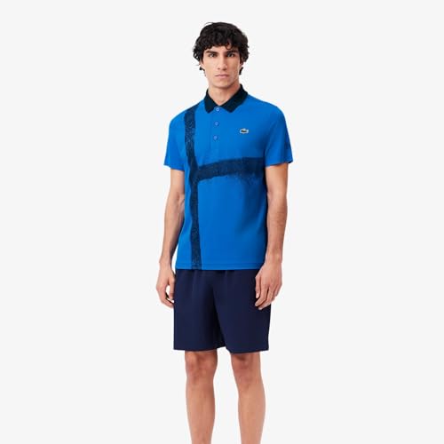 Lacoste ゲームシャツ/パンツ　ジョコビッチモデル USサイズL セール】 『ジョコビッチ』コートラインシームレスポロシャツ