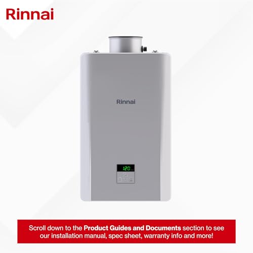 Image of Rinnai RE199iP Non-Condensing Propane Tankless Water Heater, Up to 9.8 GPM, Indoor Installation, 199,000 BTU