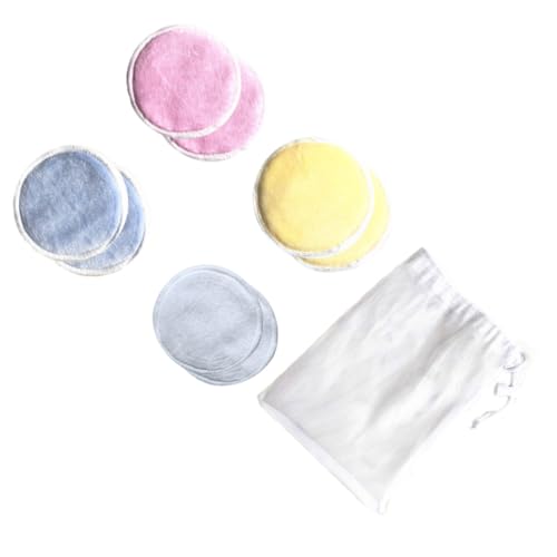 MAJORMENCH 8 piezas Discos Desmaquillantes Reutilizables de Algodón de Lavables y Ecológicos de Unidades con Bolsa de Malla para Limpieza Facial y Cuidado