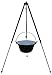 Produktbild GRILLPLANET Gulaschkessel Gulaschtopf Set Feuertopf Glühweinkessel 10 Liter emailliert mit Dreibein ungarisch 130 cm Höhe