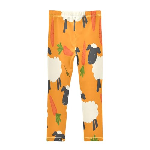 Bolaz Toddler Girls Leggings Printed Yoga Pants Leggings Sheep Eating Carrots for Kids2