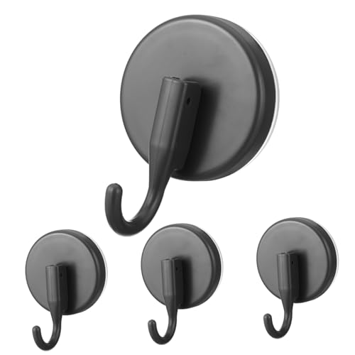 NUOBESTY 4 Piezas gancho de ventosa soporte para toallas manos accesorios de baño negro mate ganchos de succión ganchos de baño para toallas soporte para paños de ducha el plastico Grey