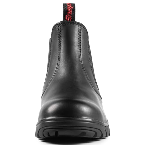 Men's Slip On Chlesea Work Boots for Men, Full Grain Leather,Slip-resistant Rubber Sole 3485ST-3485NST4