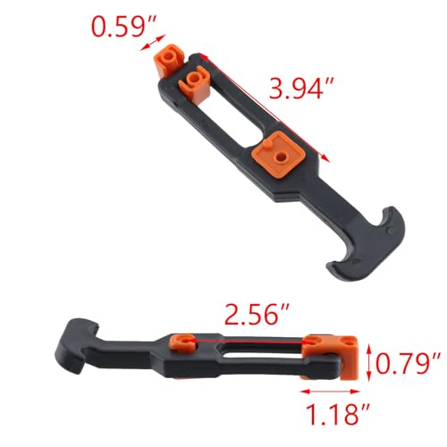 Image of T Tulead Rubber Draw Latches T Handle Hatch Latch Cooler Latch Replacement 6.3 inchx1.73 inch, Orange, 4PCS with Screws