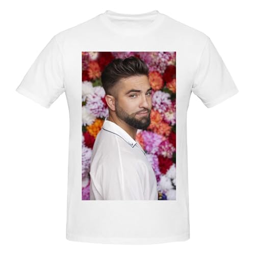 RLHRJEFZ Kendji France Girac T-Shirt en Coton pour Homme à Manches Courtes et col Rond Coupe Classique T-Shirts Basiques Respirants Hauts d'été...