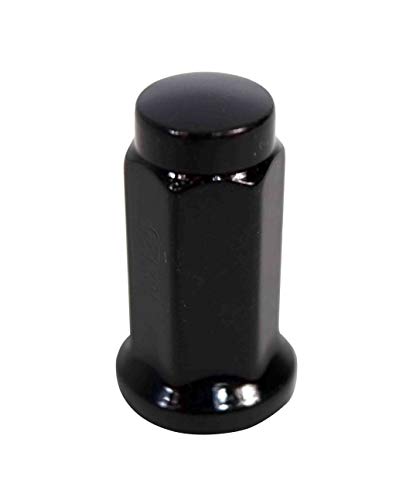 Image of MASSFX Golf Cart Lug Nuts Full Set 16 Count for E-Z-Go Club Car Yamaha EZGO (HEX14MM L32MM 10X1.25, Black)