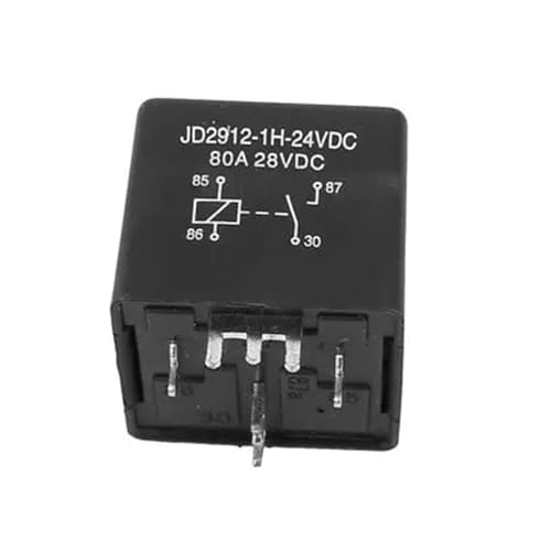 Relé de potencia de 24V y 80A SPST con bobina de cuatro pines para soportar altas cargas de corriente