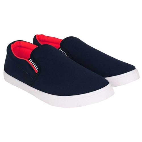 Image of BRUTON FITMAN Loafers Sneakers Slip-on Shoes for Men-Red
