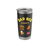 Funny Dad Bod Fat Daddy Cheeseburgers Pizza Beer Donuts Swag Stainless Steel Insulated Tumbler