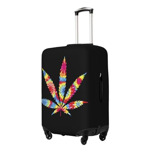 Tie Dyed Cannabis Leaf Travel Luggage Cover Suitcase Protector Bag,Anti-Scratch Fits 18-32 Inch Luggage,Suitcase Sleeve For Kid And Adult,Medium2