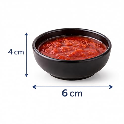 Image of Set of 12 Mini Plastic Dip Bowls - Small Sauce & Chutney Bowls for Kitchen, Restaurant & Cafe - Durable Reusable Condiment Bowl for Sauces and Side Dish