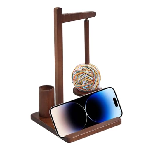Soporte para bobinas de hilo | Soporte para bobinas de hilo para ganchillo, con base magnética y soporte para teléfono móvil para adultos, mujeres, principiantes, profesionales, personas mayores