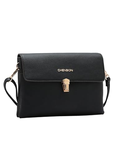 Chenson, Bolsa Feminina Chenson Tiracolo Envelope Carteira Original Cor:Preto