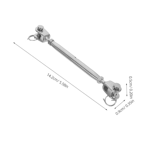 2pcs Turnbuckles de cuerpo cerrado con diseño Quijada y Quijada para tensión de cables de acero inoxidable resistentes a la corrosión para tensar cuerdas y cables miniatura 7
