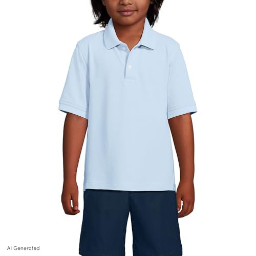 Image of Lands' End School Uniform Kids Short Sleeve Mesh Polo Shirt