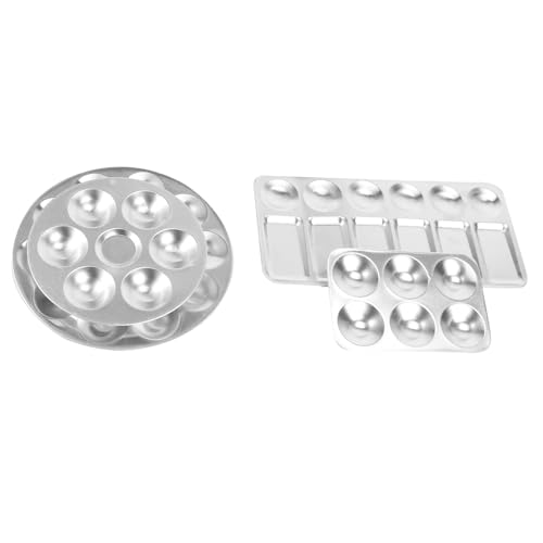 Paleta de pintura de acero inoxidable Holibanna para mezclar y sostener acuarelas
