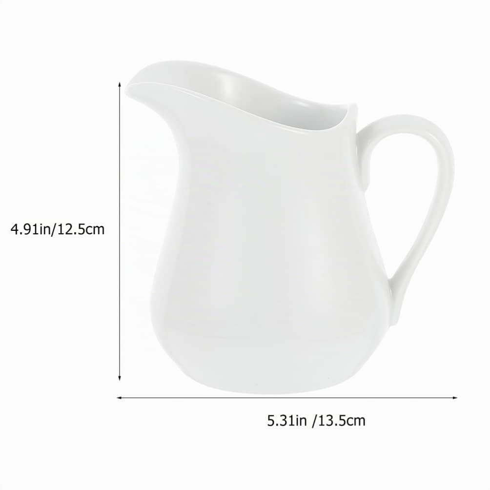 DOITOOL Taza De Leche De Cerámica Taza De Espumador De Leche Jarras De Salsa Dispensador De Jarabe Jarra De Crema De Cerámica Vertedor De Leche De Vaca Salsera Café Fuerte Clásico