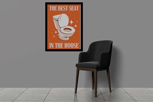 Image of BLINKART Funny Toilet Seat Wall Art Painting Print Design | Aesthetic Wall Decor Photo Artwork Frame Decoration Hanging For Home Bedroom Living Room Office Wall Decor | T0022 | 13x10 Inches