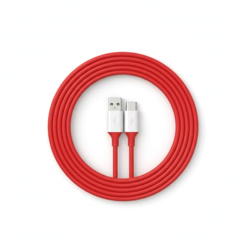 Image of USB Type-C Cable 1M, 2.1A Fast Charging & 480Mbps Data Sync, Durable Charging Cable for Smartphones, Tablets & Power Banks (Red, VA-S01)