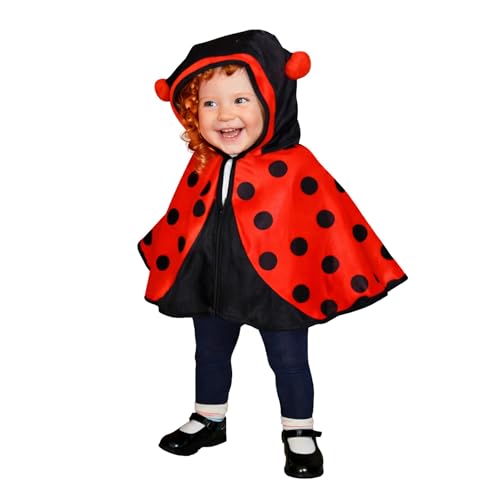 Seruna Marienkäfer-Kostüm, An38 74-98, Umhang für Baby Babies Klein-Kind, Marien-Käfer Kostüm-e Fasching Karneval Kleinkinder-Karnevalskostüme Faschingskostüme