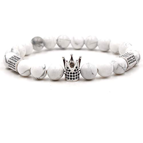 Bracelet en pierre blanche étirable pour femme, accessoire idéal pour sublimer vos tenues de soirée