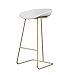 Tabourets Chaise De Bar Moderne Simple/sièges Blancs Nordiques/Or De Tabouret De Bar/avec Dossier Chaise De Bar À Café Décontractée/Restaurant À La Maison en Fer Forgé Salle De Restauration pour Ad
