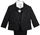 Lito Angels Baby Anzug Jungen Hochzeit, 5 Teiliges Set (Sakko, Weste, Hemd, Hose & Krawatte), Schwarz, Größe 3 Monate 62, 057 (Tag-Nummer 3M)