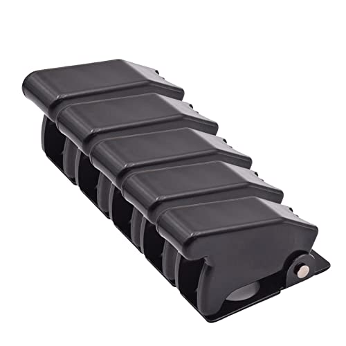 Capuchon interrupteur à bascule 12mm rabattable anti-poussière noir pour cockpit auto