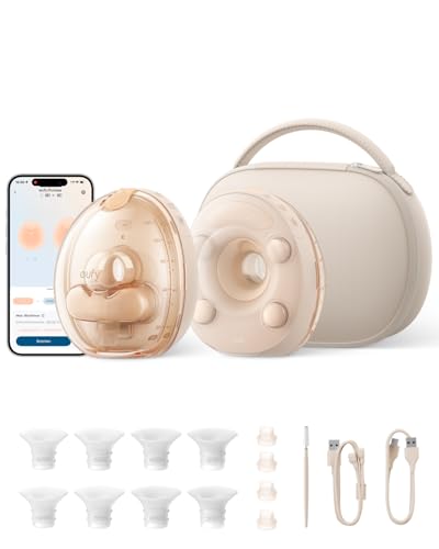eufy przenośny laktator S2 Pro, delikatny masaż cieplny z HeatFlow™ 2.0 i VibraPump™, brodawki sutkowe...