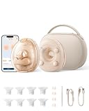 eufy Tragbare Milchpumpe S2 Pro, sanfte Wärmemassage mit HeatFlow™ 2.0 & VibraPump™, Brustwarzen-Licht, App-Steuerung, Füllstandsalarm, kabelloses Ladecase, 7 Tage Akkulaufzeit, freihändiges Abpumpen