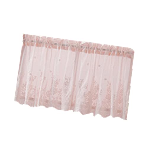 Cortina corta de encaje transpirable para ventanas de cocina luminosas pack de 3 piezas 4