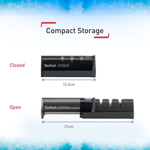 Tefal Ice Force Retractable Knife Sharpener 12.5x5.9cm,Black - Image 4