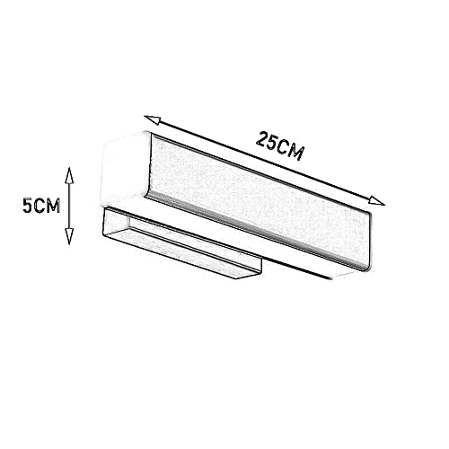 Aplique de pared rectangular LED regulable de metal ultrafino para lectura en dormitorio 5