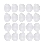 BESPORTBLE DIY Christmas Crafts 30pcs Half Foam Balls Smooth Round Polystyrene Semicircle Foam Hollow Half Balls Flower Arrangement for DIY Craft and Modeling Wedding Decoration 8cm Small Foam Balls