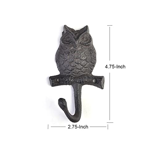 Realideas Cast Iron Owl Wall Hooks Hanger Coat Rack thumb #1