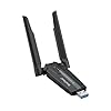 BrosTrend AXE3000 Adaptador WiFi Linux Tri-Band Plug & Play para Ubuntu, Fedora, Mint, Debian, Arch, Kali, Manjaro, openSUSE, Raspberry Pi OS, etc. Linux Adaptador WiFi USB para PC, WiFi-6E 6GHz/5GHz