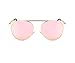 Produktbild zhbotaolang Kinder Sonnenbrille Coole Spiegel Reflektierende Metallrahmen Jungen Mädchen Sonnenbrille UV400(Rosa)