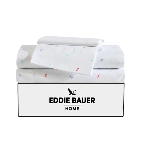 Image of Eddie Bauer Kids - Queen Sheets, Stain-Resistant Toddler Bedding with Matching Sham(s), Super Soft, Ideal Girl Room Essentials (Dragonflies Pink, Queen)