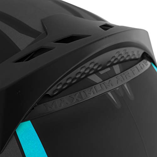 Pro Tork Capacete V-Pro Jet 3 Fosco 62 Preto/Azul Claro