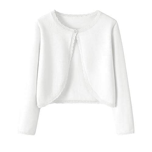 Yekaty Kids Girls Cardigan Long Sleeve Button Toddler Cardigan Knit Sweater