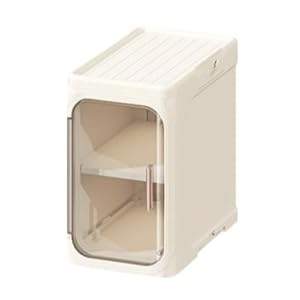 【Fabig】キッチンストッカーキャビネット 収納棚 隙間高さ調整可能 洗面化粧台用 ランドリー用 折りたたみ可能 コンパクト 使いやすい 日常使用 (ベージュ,1 段)